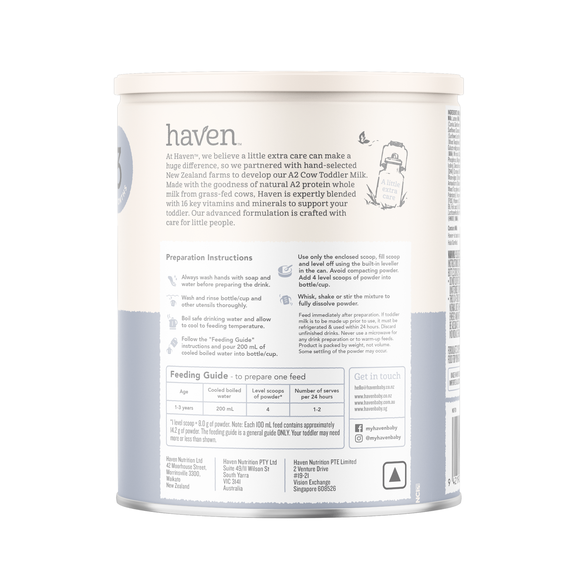 Etapa 3 - Alimento Lácteo de Crecimiento a base de Leche de Vaca A2/A2