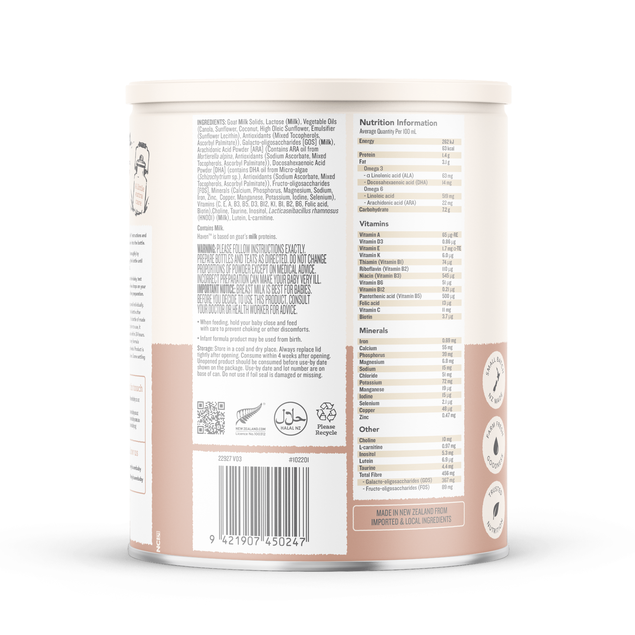 Etapa 1 - Fórmula de Inicio a base de Leche de Cabra