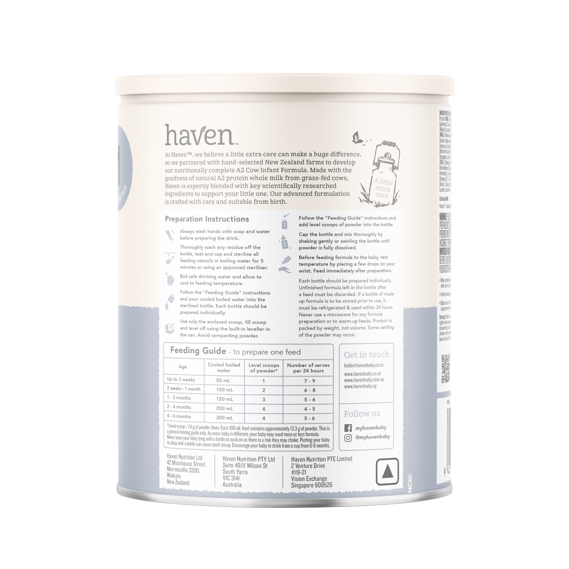 Etapa 1 - Fórmula de Inicio a base de Leche de Vaca A2/A2