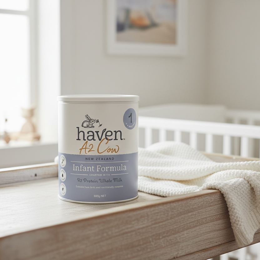 Haven A2 Cow Infant Formula in nursery setting